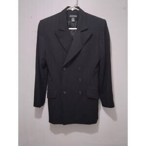 Ann Taylor 4P Black Double Breasted Wool Blazer